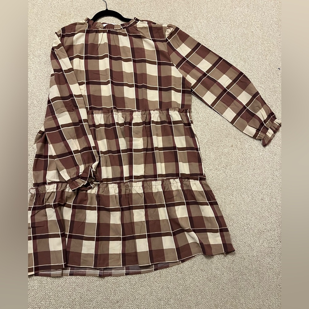 Annabelle Brown and Cream Plaid Dress